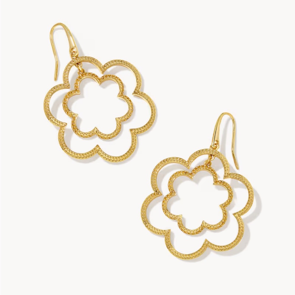 Kendra Scott Susie Open Frame Earrings in Gold. 
New with tags and dust bag